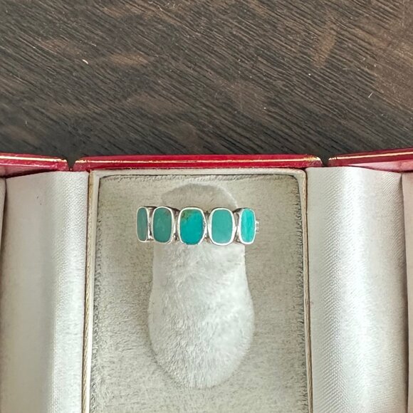 Anna Beck Turquoise Multi-Cushion Ring Silver - Picture 2 of 10